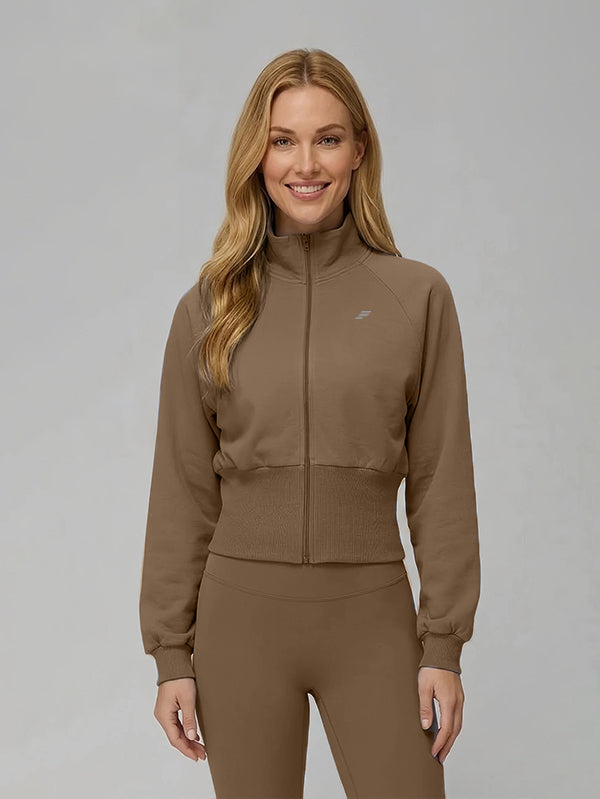 Cropped Full Zip Hoodie