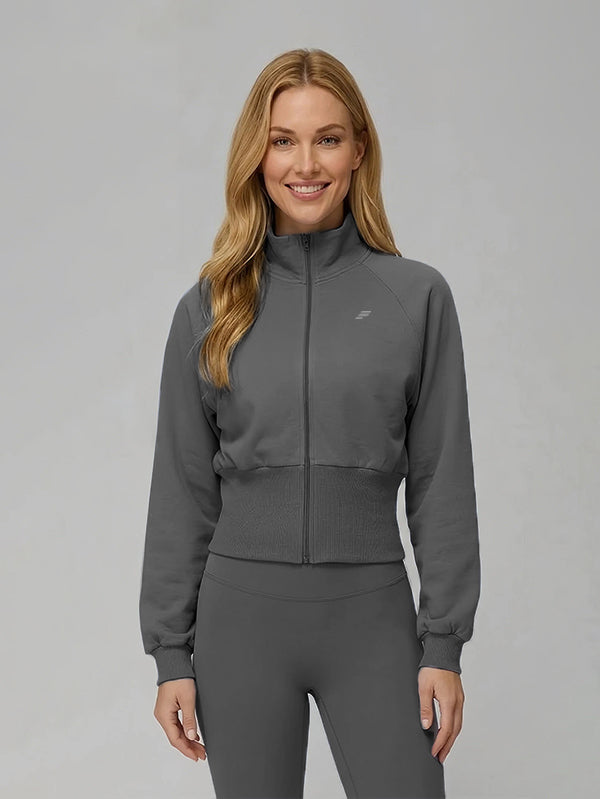 Cropped Full Zip Hoodie