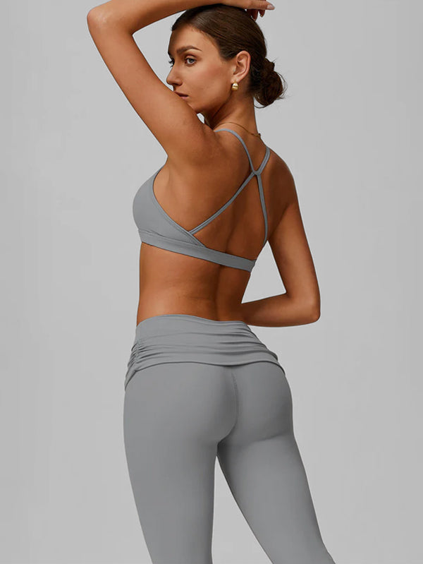 Cross Back and Thin Straps Sports Bras