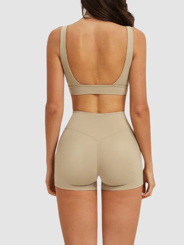 Halter-Neck Sports Bra