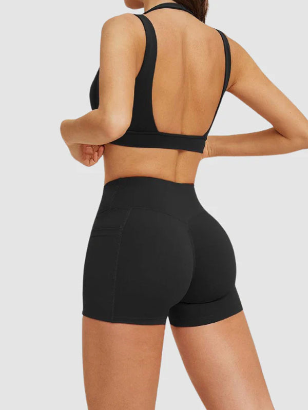 Halter-Neck Sports Bra