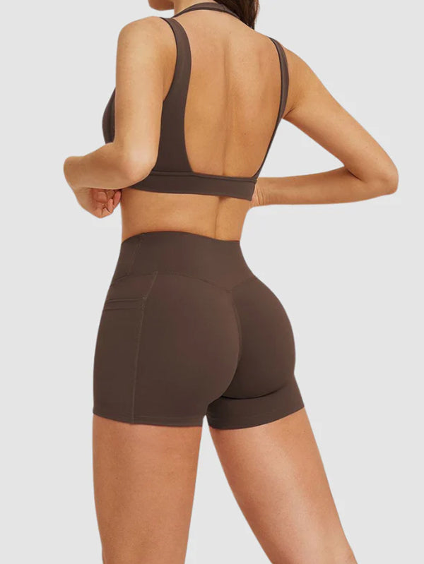 Halter-Neck Sports Bra