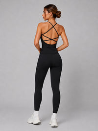 Set Tank Top With Crossover Legging With Pocket