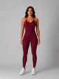 Set True Shape Ruched Halter Tank with Legging
