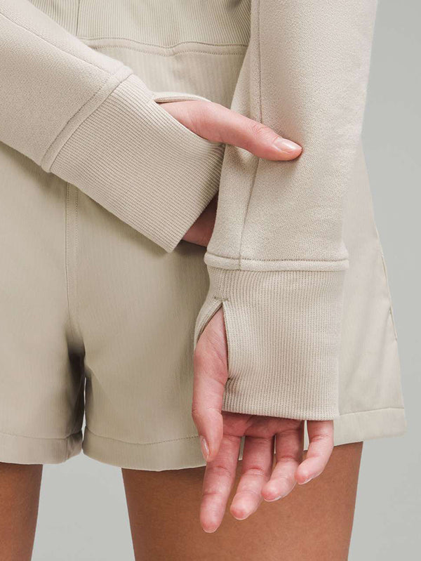 Full-Zip Cropped Hoodie