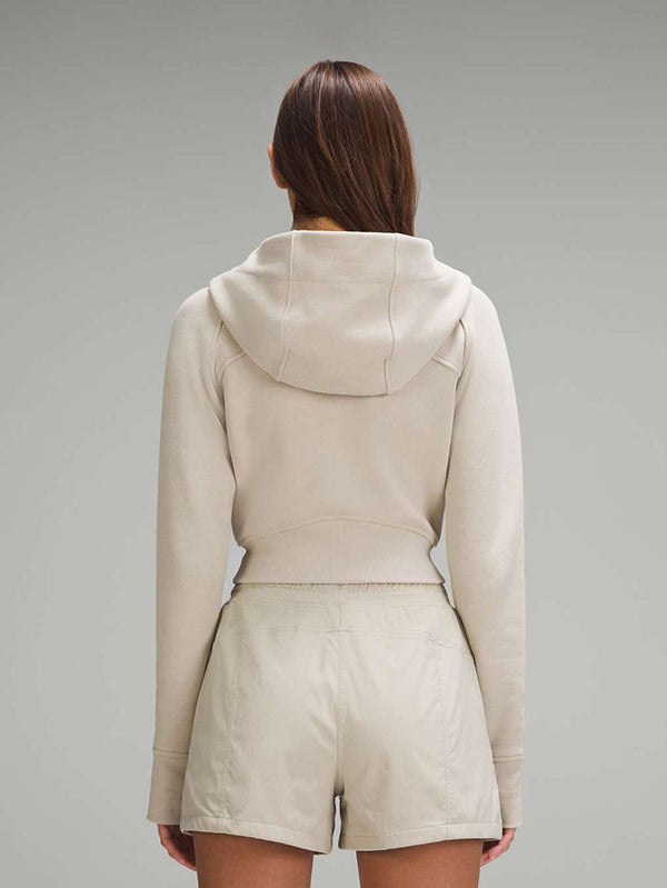 Full-Zip Cropped Hoodie