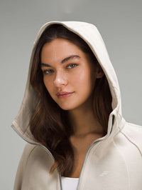 Full-Zip Cropped Hoodie