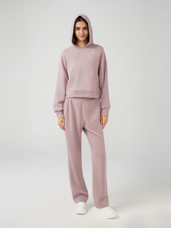 Set Casual Cropped Hoodie with pant