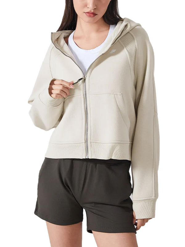 Cropped Full-Zip Hoodie