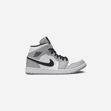 KIDS-Jordan 1 Mid Light Smoke Grey