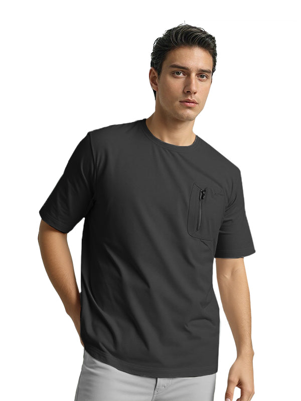 Polyester Zip Pocket T-Shirt