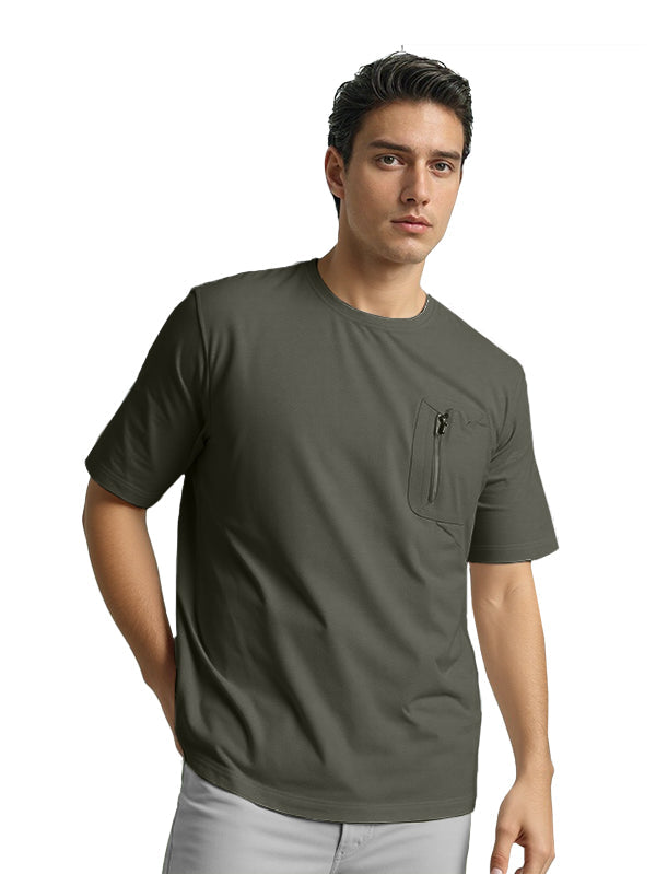 Polyester Zip Pocket T-Shirt