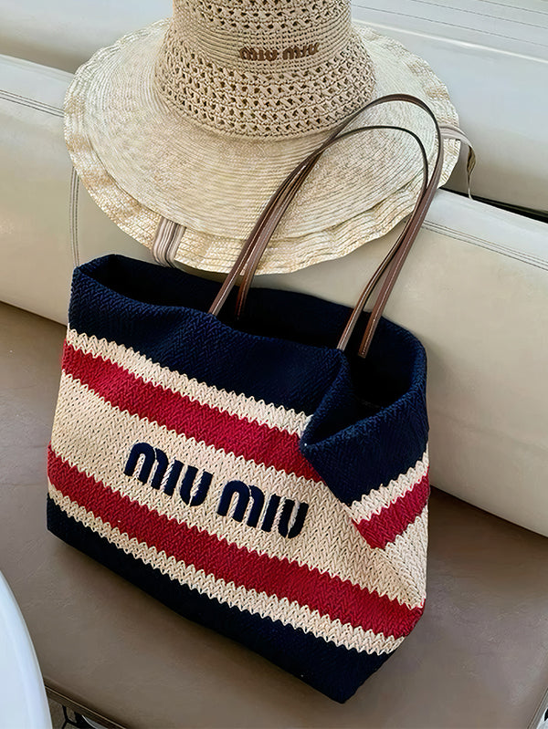 Miu Miu woven tote bag