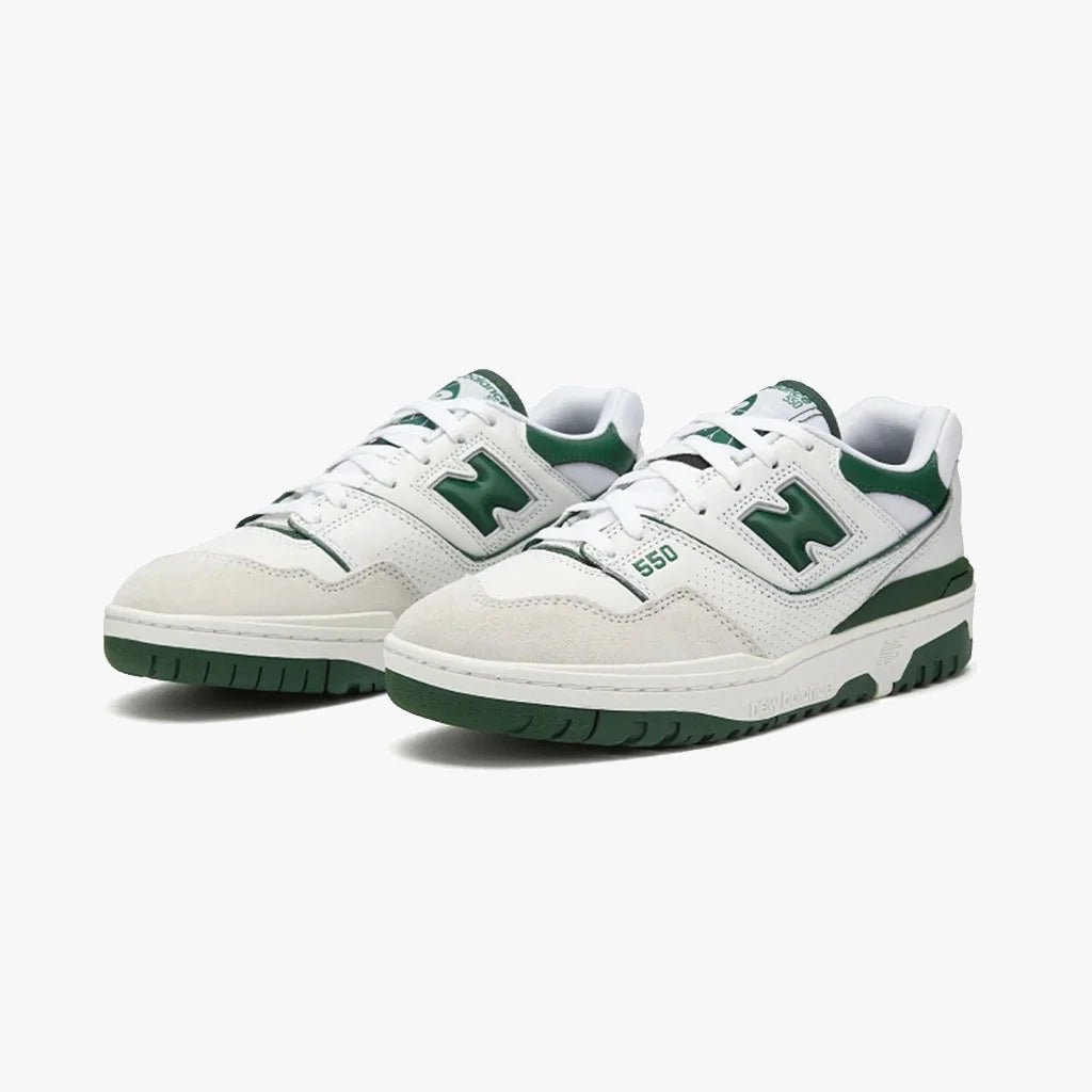 New Balance 550 White/ Team Forest Green