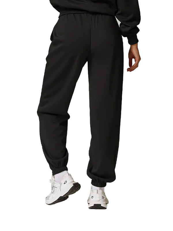 HIGH-WAISTED LOOSE-FITTING STRAIGHT-LEG SWEATPANTS