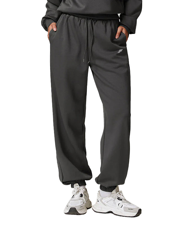 HIGH-WAISTED LOOSE-FITTING STRAIGHT-LEG SWEATPANTS