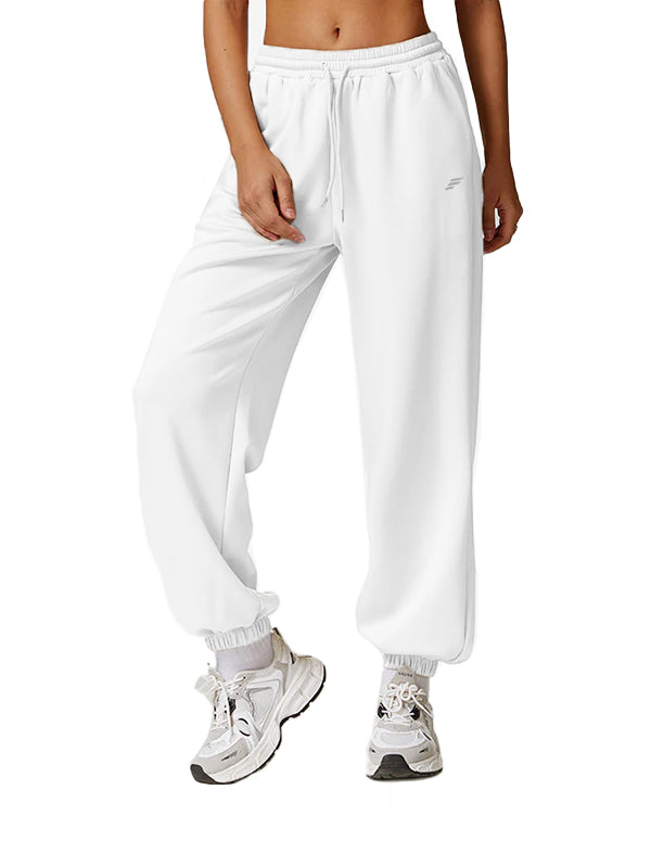 HIGH-WAISTED LOOSE-FITTING STRAIGHT-LEG SWEATPANTS