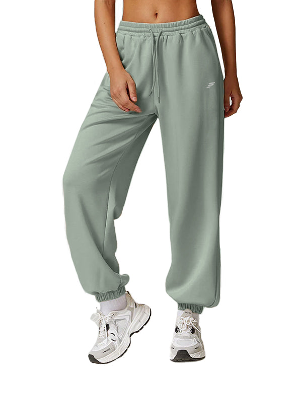 HIGH-WAISTED LOOSE-FITTING STRAIGHT-LEG SWEATPANTS