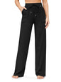 Stretch Wide Leg Trousers High Waisted