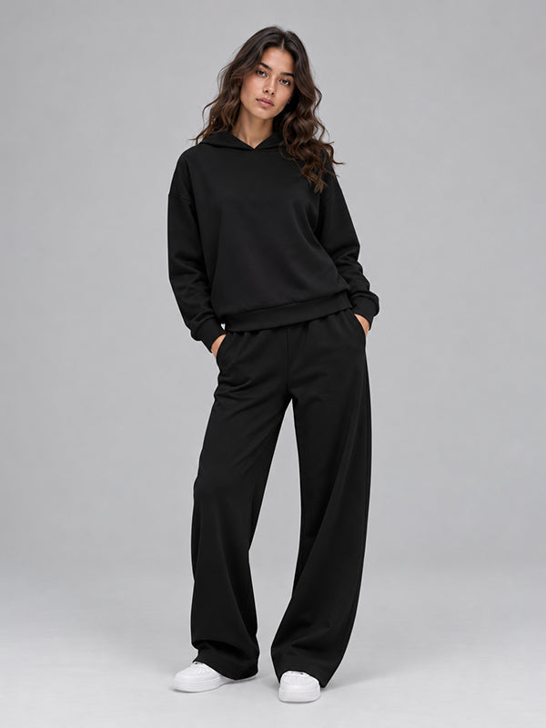 Set Hoodie With Wide Leg Pant