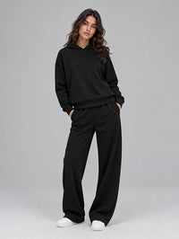 Set Hoodie With Wide Leg Pant