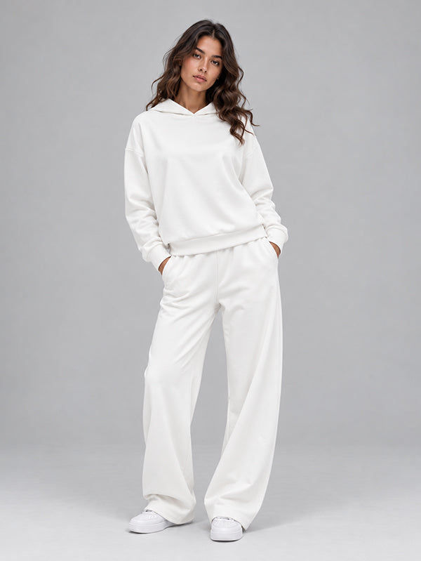 Set Hoodie With Wide Leg Pant