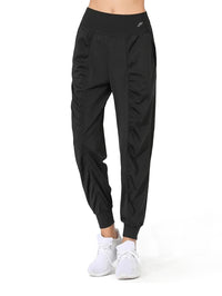 Lightweight Sports Pants with a Wide Belt and Cuffs