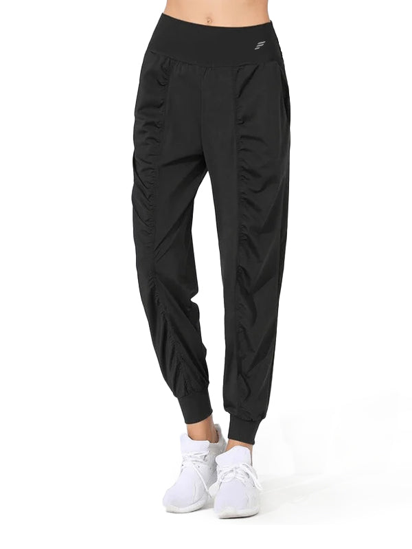 Lightweight Sports Pants with a Wide Belt and Cuffs