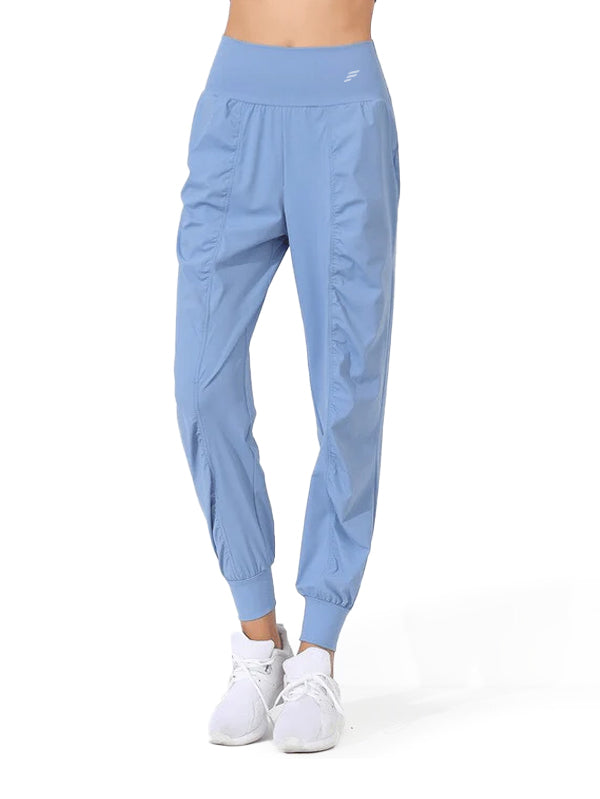 Lightweight Sports Pants with a Wide Belt and Cuffs